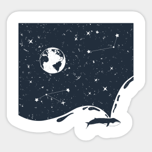 The night sky is the ocean Sticker